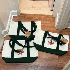 BRAND NEW NWT Set of 3 Trader Joe’s Large Green Tote Bags
